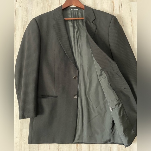 Armani Collezioni Men’sWool Blazer46 IT/36 US Made in ItalyPinstripe Classic Fit - Picture 1 of 11